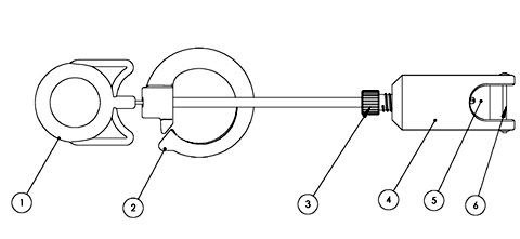 JB-3 Leg Bag Drain with identifying parts