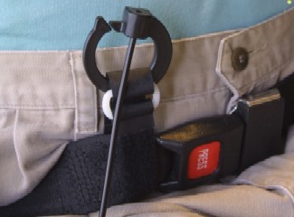 The Belt Loop attached to the wheelchairs safety belt
